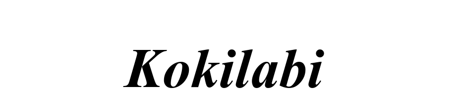 Kokila Bold Italic Yazı tipi ücretsiz indir